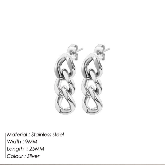 Punk stainless steel earrings