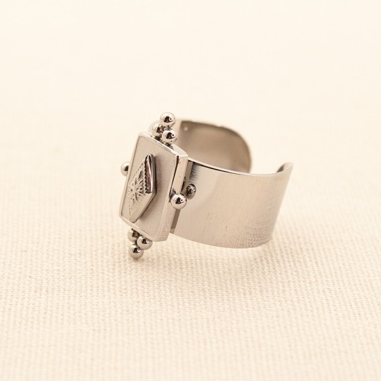 Mangxing Square Ring Stainless Steel