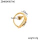 Stainless steel colored zircon ring