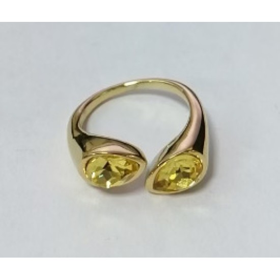 Colored Diamond Stainless Steel Ring