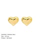 Heart shaped stainless steel earrings