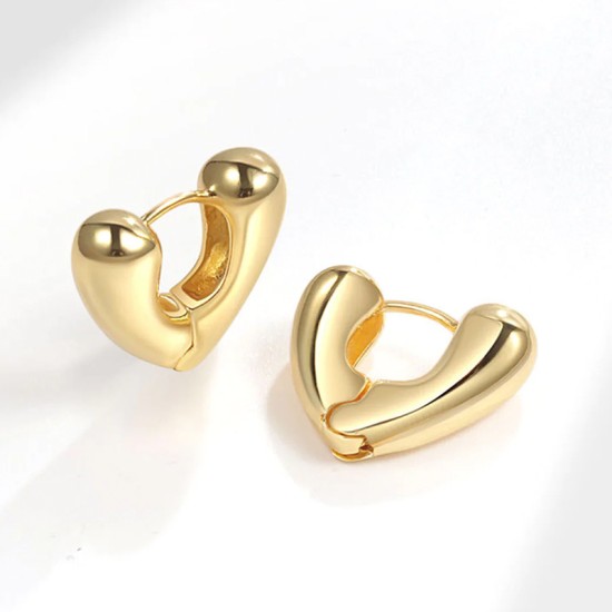 Heart shaped stainless steel earrings