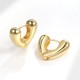 Heart shaped stainless steel earrings