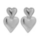 Heart shaped laminated stainless steel earrings