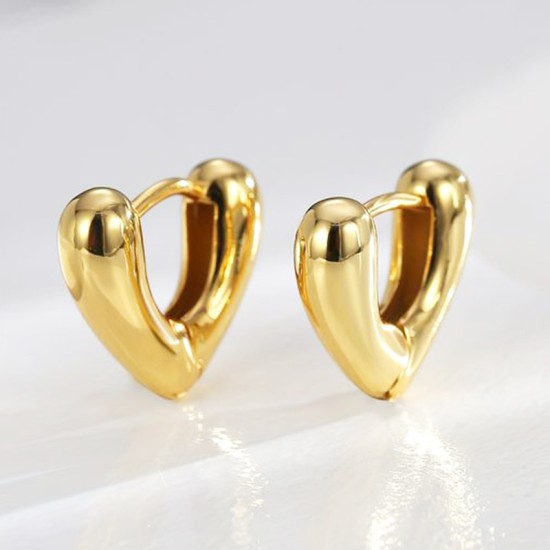 Heart shaped stainless steel earrings