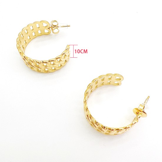 Hollow stainless steel earrings