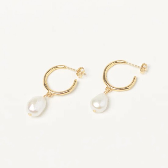 Pearl stainless steel earrings