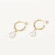 Pearl stainless steel earrings