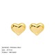 Heart shaped stainless steel earrings