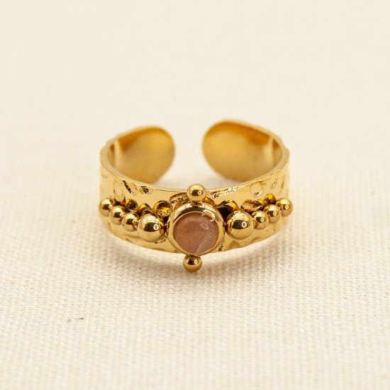 zircon ring made of stainless steel