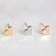 Minimally designed heart-shaped stainless steel earrings