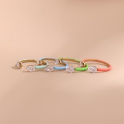 Stainless steel zircon ring