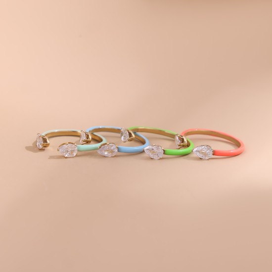 Stainless steel zircon ring