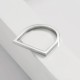Stainless steel D-letter ring