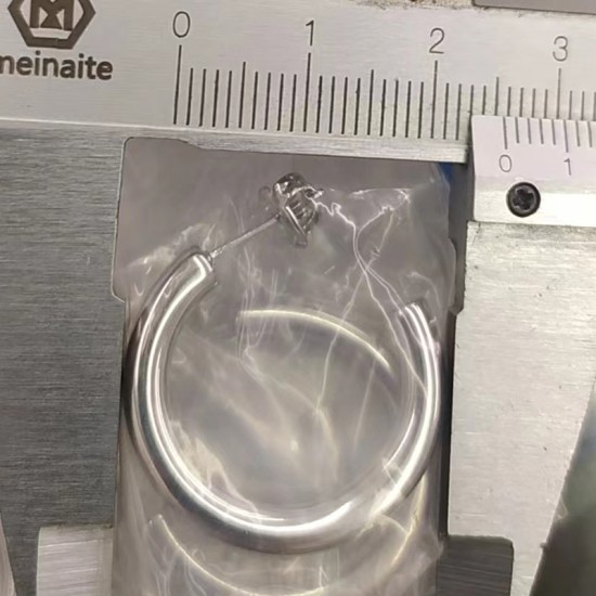 Circular stainless steel earrings