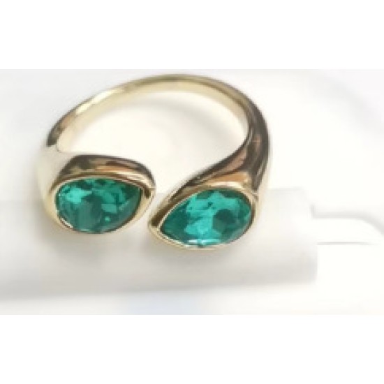 Colored Diamond Stainless Steel Ring