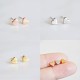 Minimally designed heart-shaped stainless steel earrings