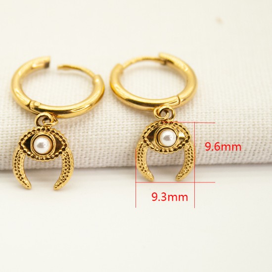 Bead Eyes Stainless Steel Earrings