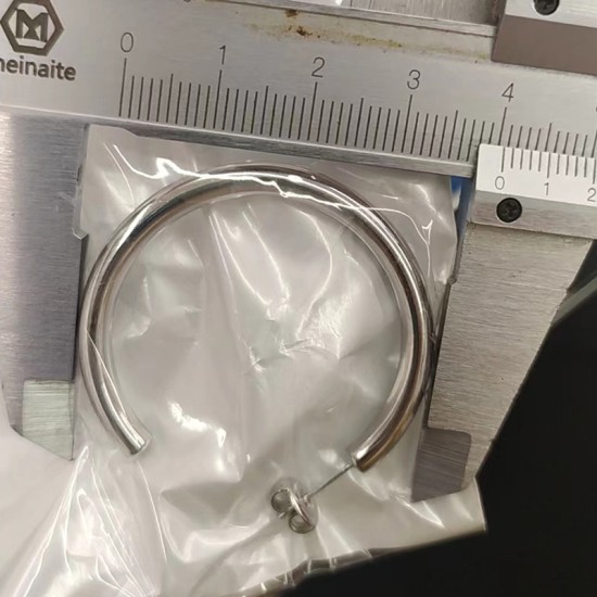 Circular stainless steel earrings