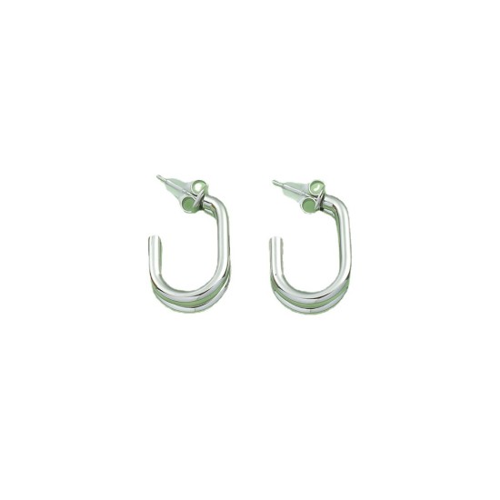 欧美时尚简约新款 U 形不锈钢耳环轻奢珠宝耳钉耳环镀金 首饰批发