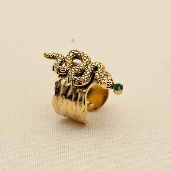 Snake stainless steel ring