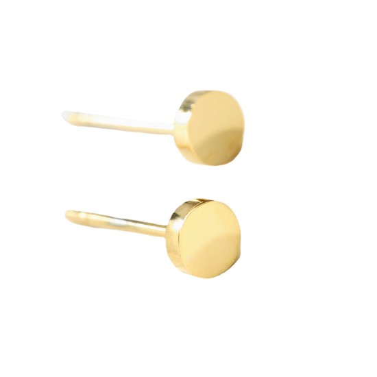 Minimally designed heart-shaped stainless steel earrings