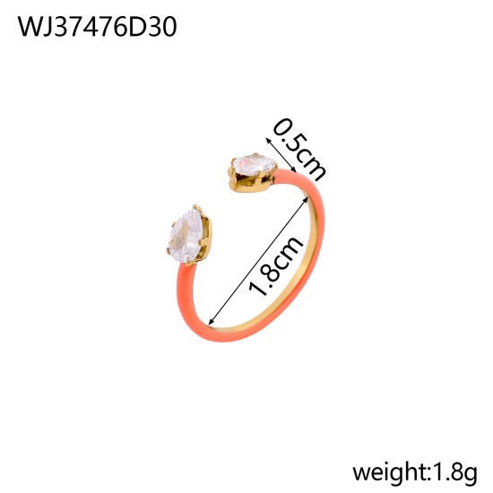 Stainless steel zircon ring