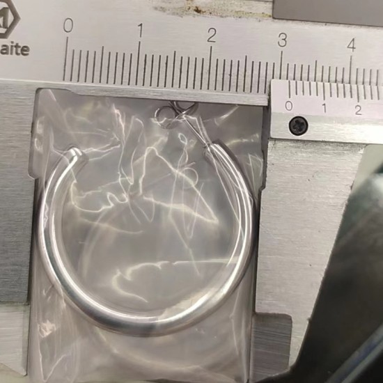 Circular stainless steel earrings