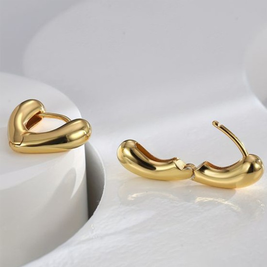 Heart shaped stainless steel earrings