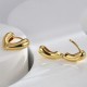 Heart shaped stainless steel earrings