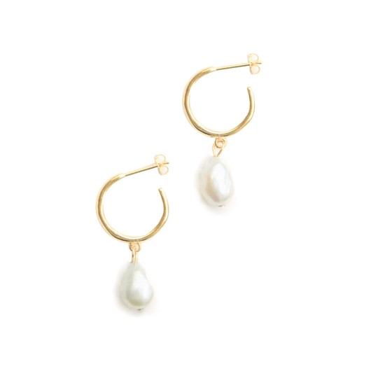 Pearl stainless steel earrings