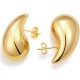 Crescent shaped stainless steel earrings