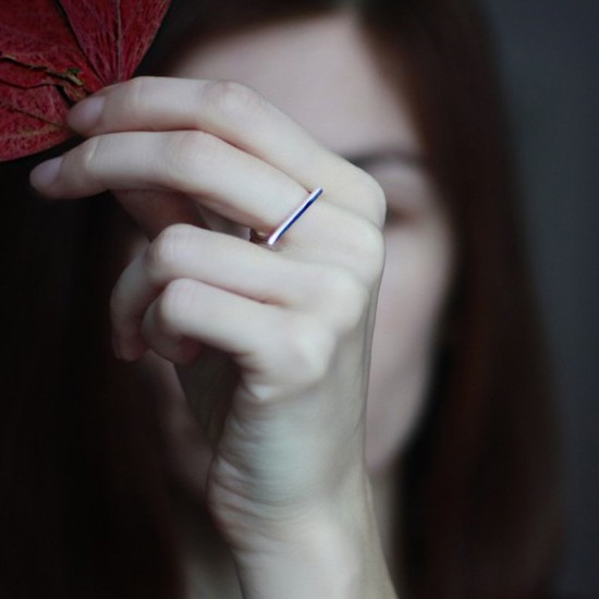 Stainless steel D-letter ring