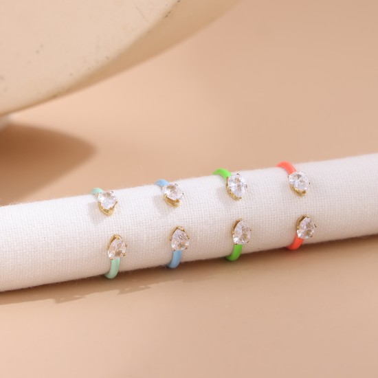 Stainless steel zircon ring