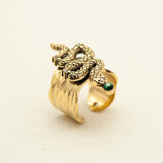 Snake stainless steel ring