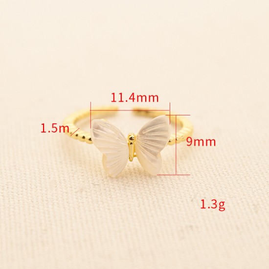 Butterfly stainless steel ring