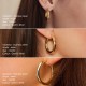 Circular stainless steel earrings