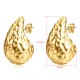 Water droplet hammer pattern stainless steel earrings