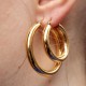 Circular stainless steel earrings