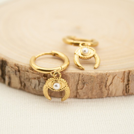 Bead Eyes Stainless Steel Earrings