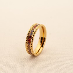 Color Diamond Ring Stainless Steel