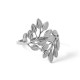 Leaf shaped open ring made of stainless steel