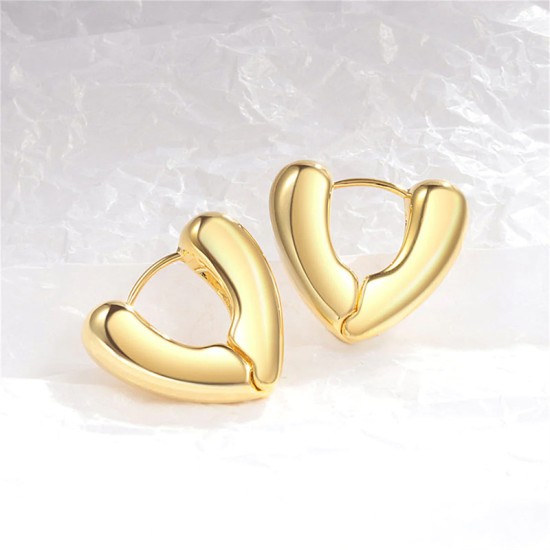 Heart shaped stainless steel earrings