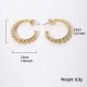 C-shaped semi-circular open stainless steel earrings