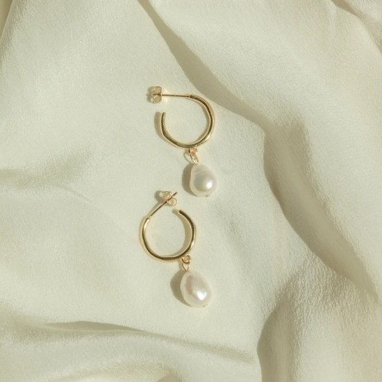 Pearl stainless steel earrings