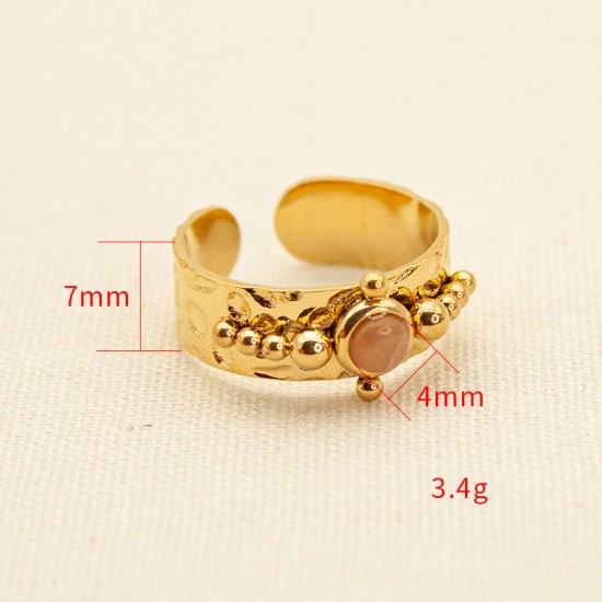 zircon ring made of stainless steel