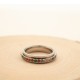 Colored zircon ring made of stainless steel