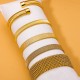 Stainless steel gold-plated open bracelet