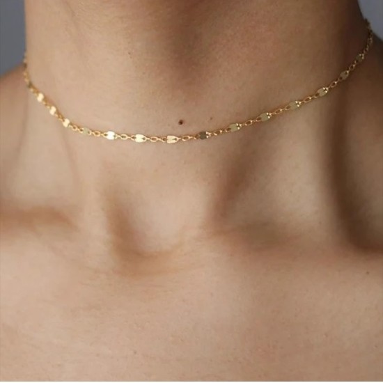 Lip chain stainless steel necklace
