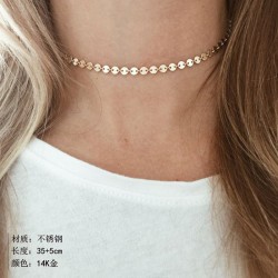 Stainless steel circular neck chain